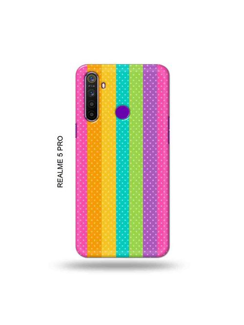 dotted rainbow back cover compatible with realme 5 pro - 19046263 - Very Small Image - 1