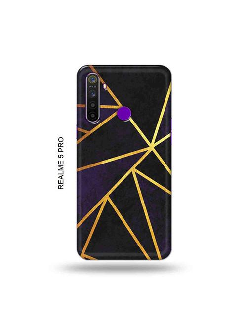 vertical gold strips back cover compatible with realme 5 pro - 19046332 - Very Small Image - 1