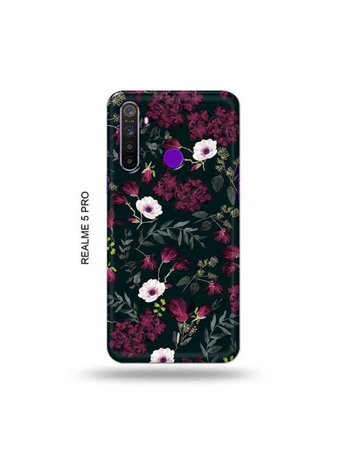 flowers back cover compatible with realme 5 pro - 19046402 - Very Small Image - 1