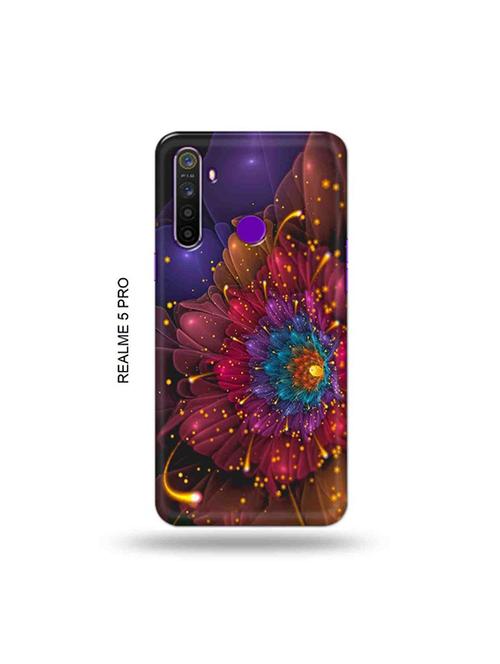flowers back cover compatible with realme 5 pro - 19046410 - Very Small Image - 1