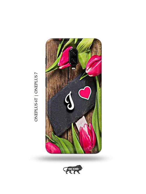 flower letter i back cover compatible with oneplus 6t, oneplus 7 - 19048054 - Very Small Image - 1