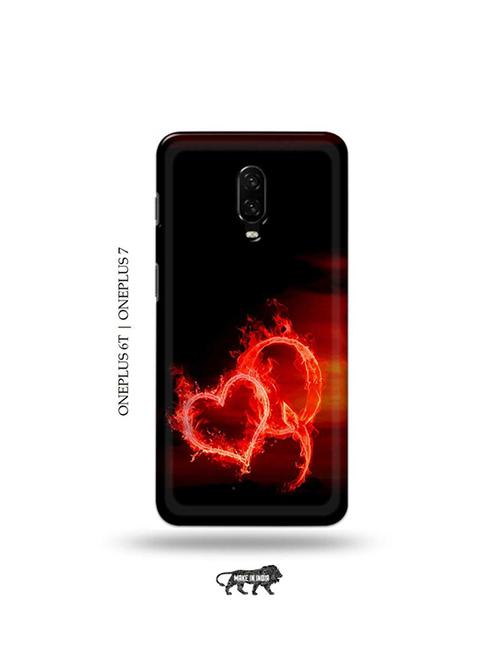 fire heart letter q back cover compatible with oneplus 6t, oneplus 7 - 19048090 - Very Small Image - 1