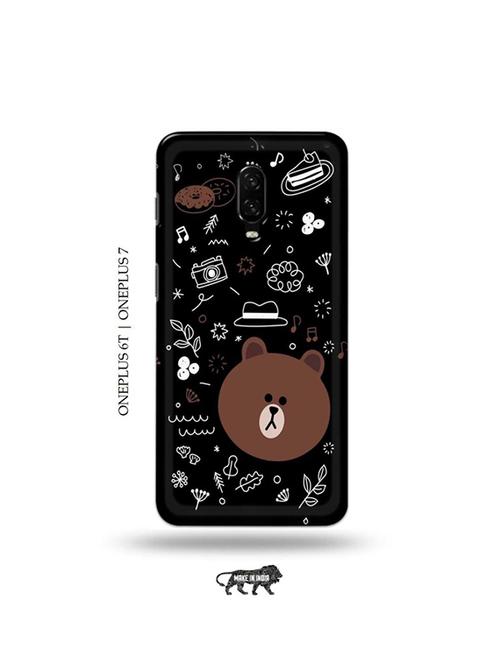 tweakymod designer printed hard case | teddy back cover compatible with oneplus 6t, oneplus 7 - 19048371 - Very Small Image - 1