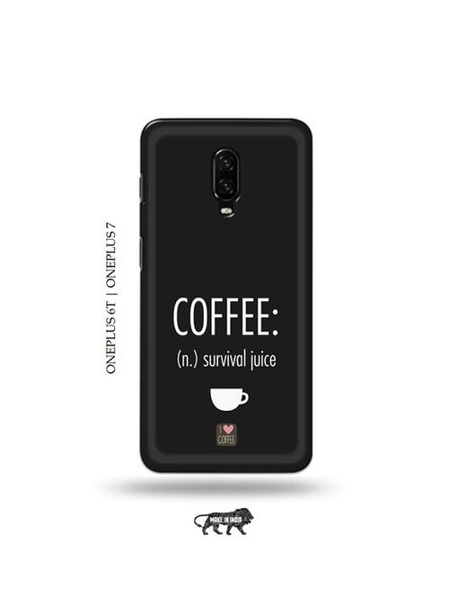 tweakymod designer printed hard case | coffee survival juice back cover compatible with oneplus 6t, oneplus 7 - 19048428 - Very Small Image - 1
