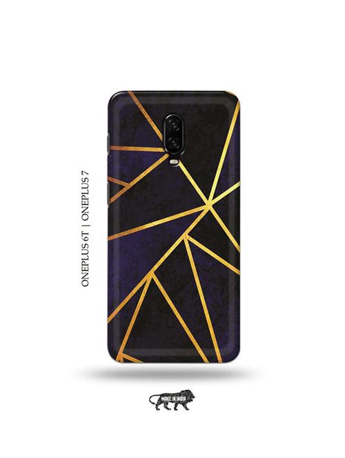 vertical gold strips back cover compatible with oneplus 6t, oneplus 7 - 19048431 - Very Small Image - 1