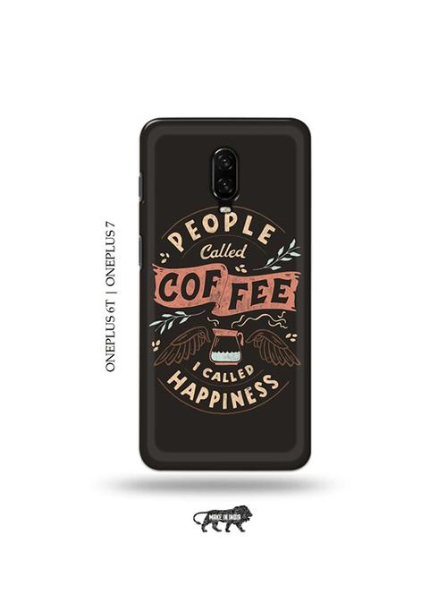 tweakymod designer printed hard case | people coffee hapiness back cover compatible with oneplus 6t, oneplus 7 - 19048432 - Very Small Image - 1