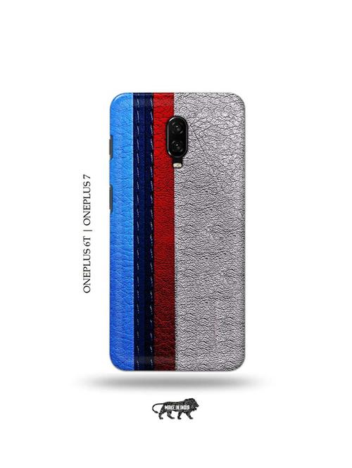 tweakymod designer printed hard case | leather strips back cover compatible with oneplus 6t, oneplus 7 - 19048436 - Very Small Image - 1