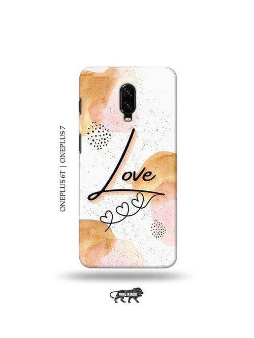 tweakymod designer printed hard case | love back cover compatible with oneplus 6t, oneplus 7 - 19048464 - Very Small Image - 1