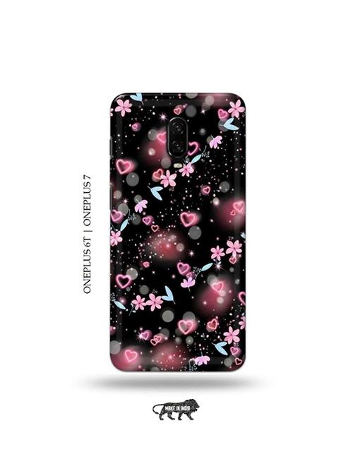 tweakymod designer printed hard case | flower and hearts back cover compatible with oneplus 6t, oneplus 7 - 19048465 - Very Small Image - 1