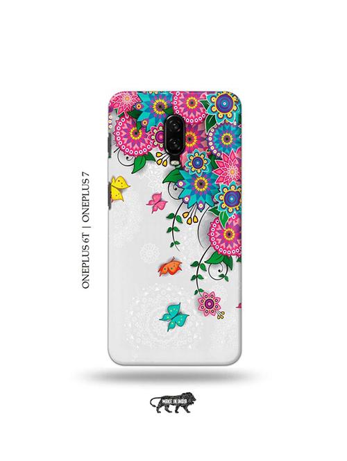 tweakymod designer printed hard case | flowers back cover compatible with oneplus 6t, oneplus 7 - 19048486 - Very Small Image - 1