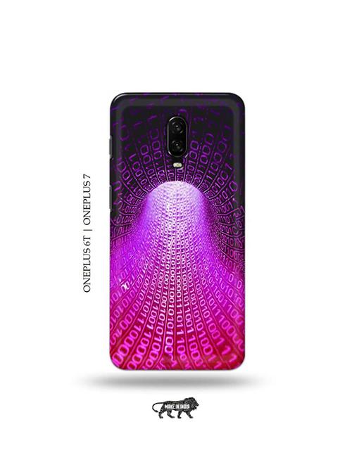 tweakymod designer printed hard case | data flow back cover compatible with oneplus 6t, oneplus 7 - 19048530 - Very Small Image - 1