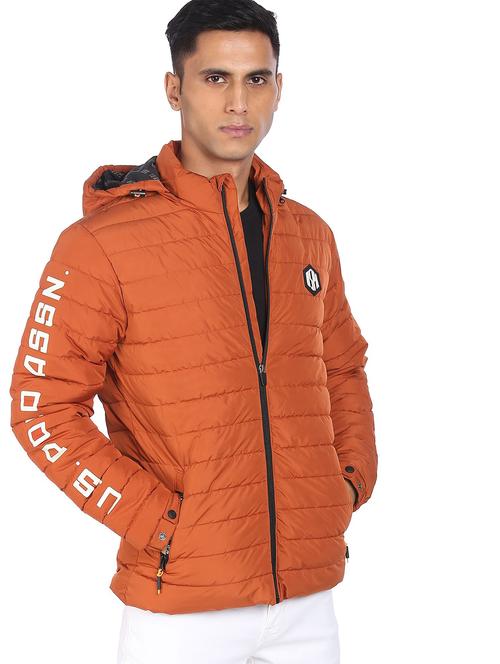 orange polyester casual jacket - 19050211 - Very Small Image - 1