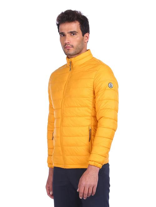 yellow puffer casual jacket - 19050343 - Very Small Image - 1