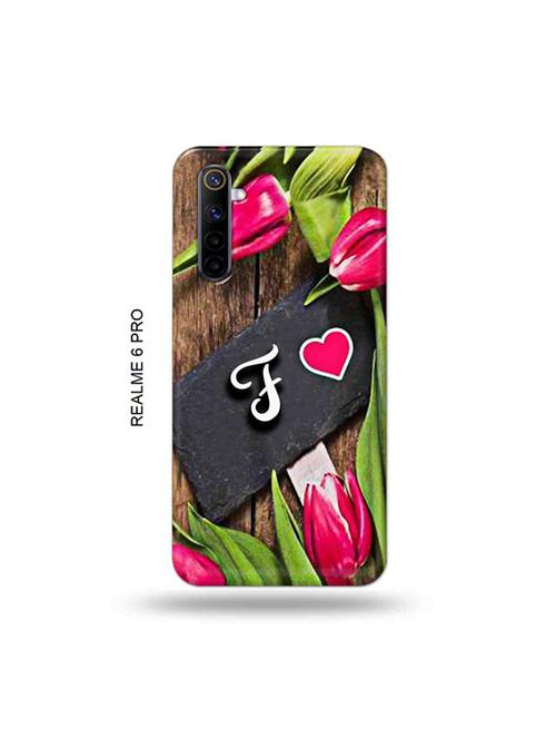 tweakymod designer printed hard case | flower letter f back cover compatible with realme 6 pro - 19051442 - Very Small Image - 1