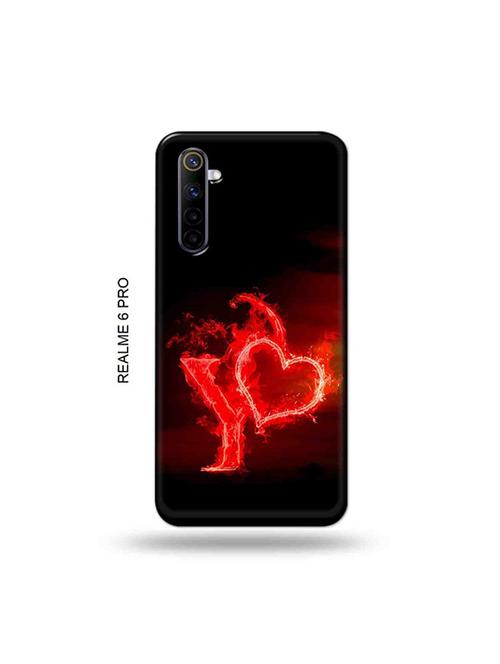 tweakymod designer printed hard case | fire heart letter y back cover compatible with realme 6 pro - 19051496 - Very Small Image - 1
