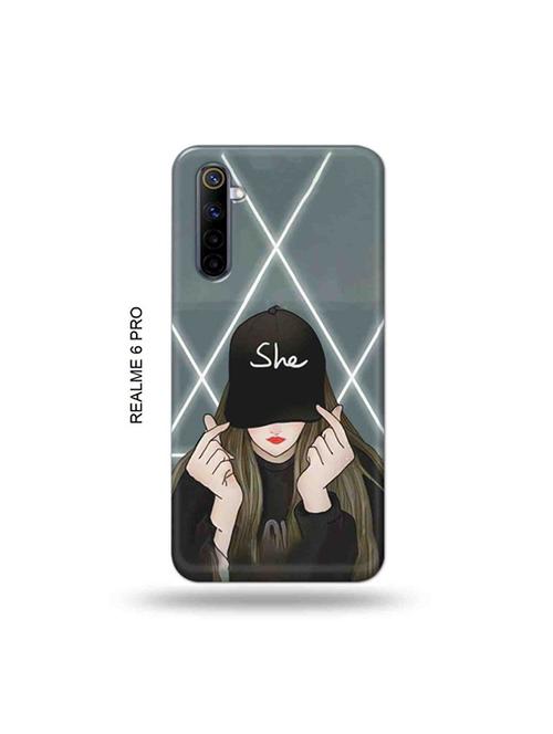 tweakymod designer printed hard case | she cap back cover compatible with realme 6 pro - 19051568 - Very Small Image - 1