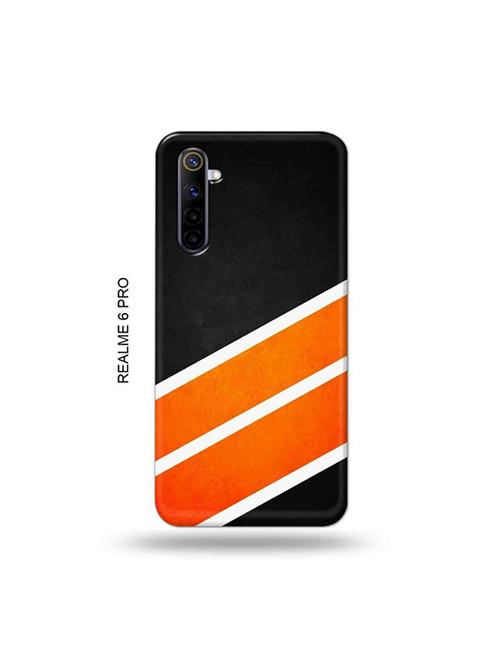 orange strips back cover compatible with realme 6 pro - 19051574 - Very Small Image - 1
