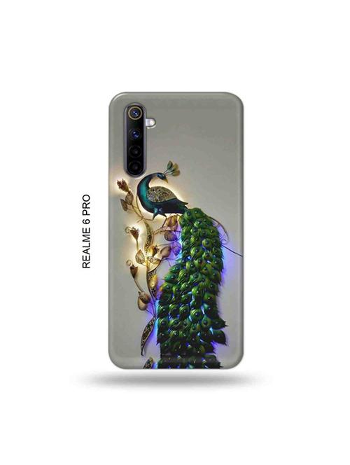tweakymod designer printed hard case | peacock back cover compatible with realme 6 pro - 19051627 - Very Small Image - 1