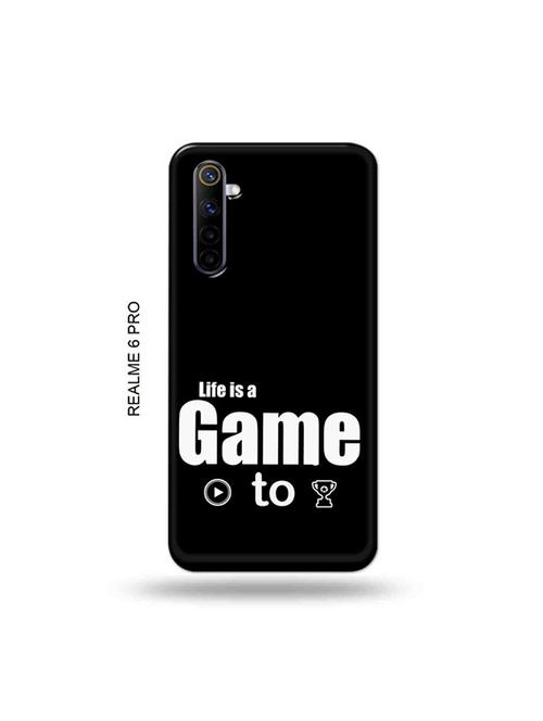tweakymod designer printed hard case | life is a game paly to win back cover compatible with realme 6 pro - 19051721 - Very Small Image - 1