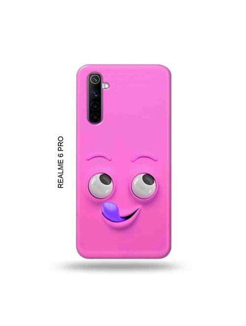 tweakymod designer printed hard case | yummy face pink back cover compatible with realme 6 pro - 19051841 - Very Small Image - 1