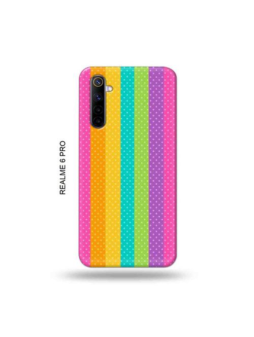 tweakymod designer printed hard case | dotted rainbow back cover compatible with realme 6 pro - 19051857 - Very Small Image - 1