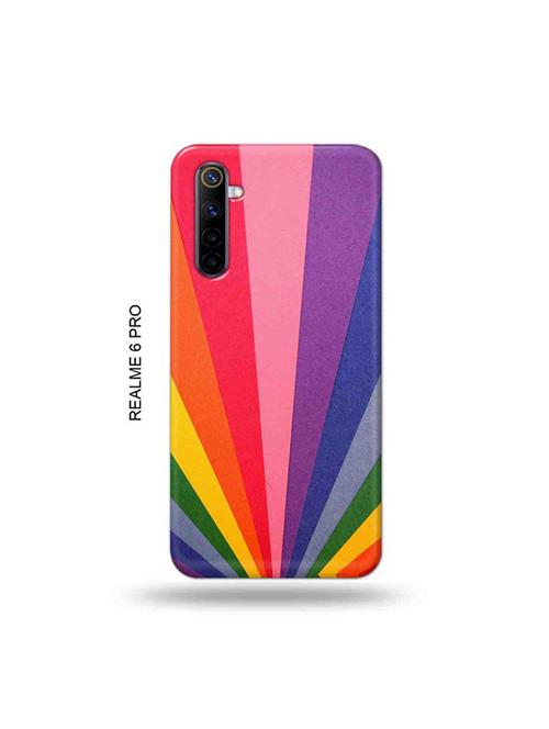 rainbow strips back cover compatible with realme 6 pro - 19051858 - Very Small Image - 1