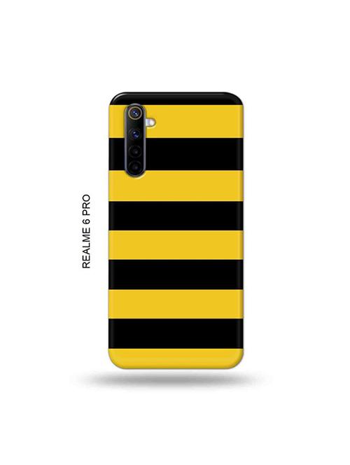 tweakymod designer printed hard case | yellow strips back cover compatible with realme 6 pro - 19051888 - Very Small Image - 1