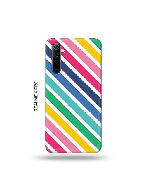 tweakymod designer printed hard case | diagonal strips back cover compatible with realme 6 pro - 19051912 - Very Small Image - 1