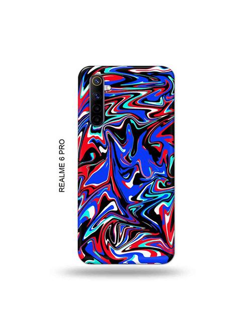 tweakymod designer printed hard case | messy colour black back cover compatible with realme 6 pro - 19051936 - Very Small Image - 1