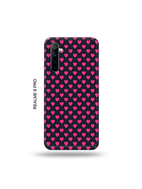 tweakymod designer printed hard case | pink hearts back cover compatible with realme 6 pro - 19051982 - Very Small Image - 1