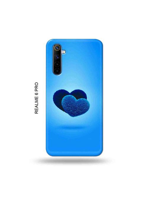 tweakymod designer printed hard case | blue hearts back cover compatible with realme 6 pro - 19052012 - Very Small Image - 1