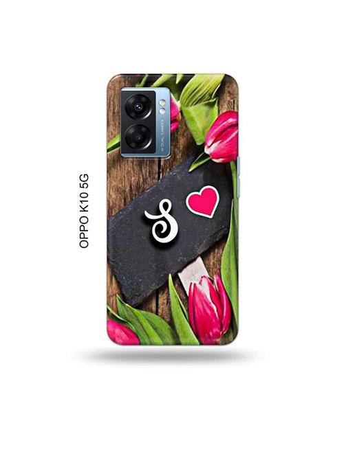 tweakymod designer printed hard case | flower letter s back cover compatible with oppo k10 5g - 19054142 - Very Small Image - 1