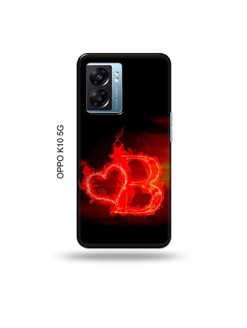 tweakymod designer printed hard case | fire heart letter b back cover compatible with oppo k10 5g - 19054153 - Very Small Image - 1