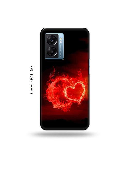 tweakymod designer printed hard case | fire heart letter c back cover compatible with oppo k10 5g - 19054154 - Very Small Image - 1