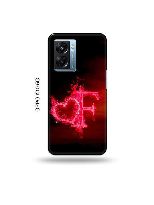 tweakymod designer printed hard case | fire heart letter f back cover compatible with oppo k10 5g - 19054157 - Very Small Image - 1