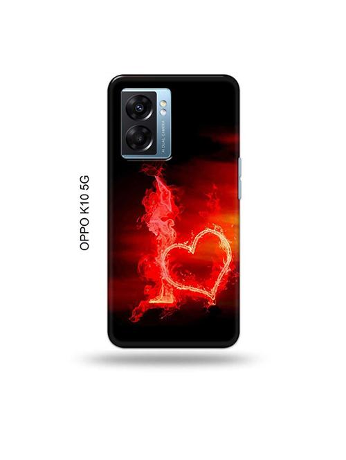 tweakymod designer printed hard case | fire heart letter i back cover compatible with oppo k10 5g - 19054160 - Very Small Image - 1