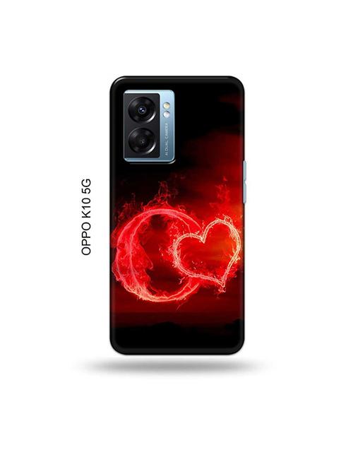 tweakymod designer printed hard case | fire heart letter o back cover compatible with oppo k10 5g - 19054166 - Very Small Image - 1