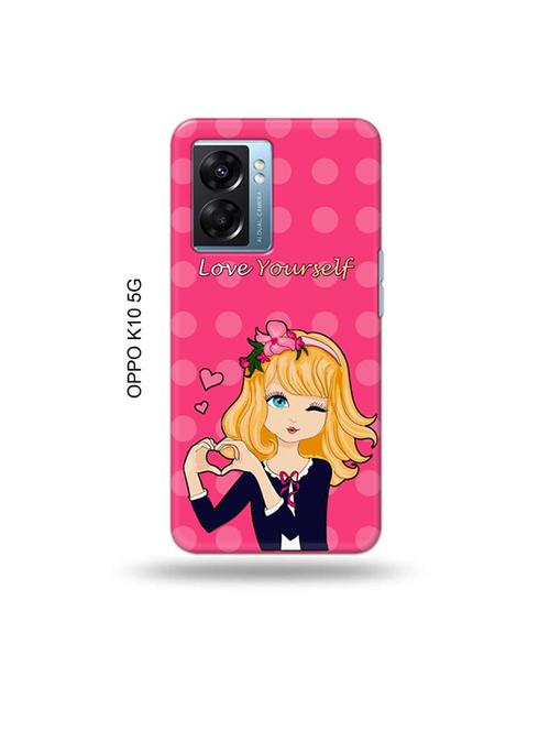 tweakymod designer printed hard case | love yourself back cover compatible with oppo k10 5g - 19054227 - Very Small Image - 1