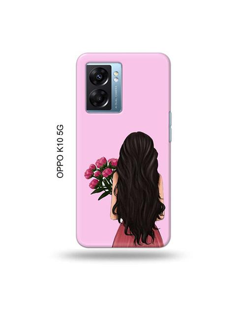 tweakymod designer printed hard case | girl with flowers back cover compatible with oppo k10 5g - 19054235 - Very Small Image - 1