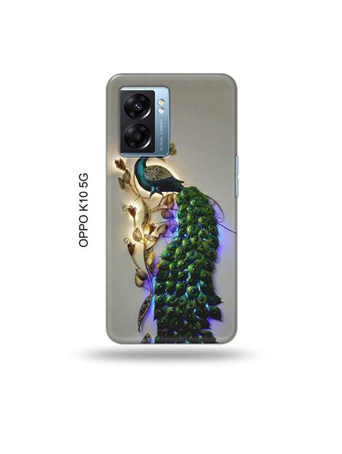 tweakymod designer printed hard case | peacock back cover compatible with oppo k10 5g - 19054289 - Very Small Image - 1