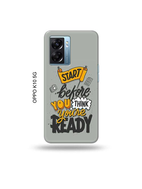 tweakymod designer printed hard case | start before you think youre ready back cover compatible with oppo k10 5g - 19054348 - Very Small Image - 1