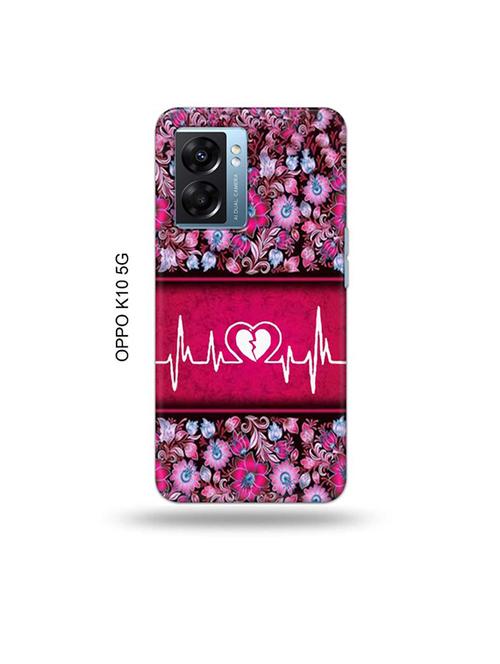 tweakymod designer printed hard case | heart ecg back cover compatible with oppo k10 5g - 19054361 - Very Small Image - 1