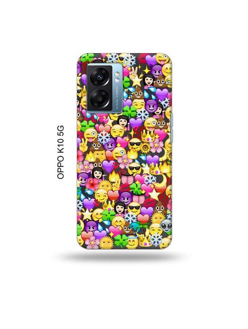 tweakymod designer printed hard case | emojis back cover compatible with oppo k10 5g - 19054437 - Very Small Image - 1
