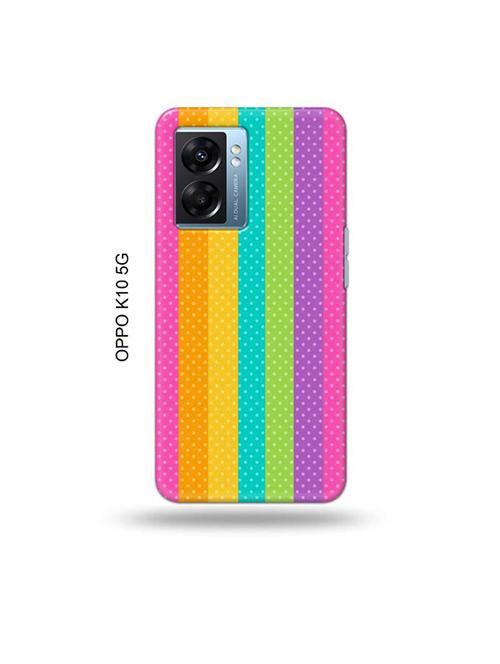 tweakymod designer printed hard case | dotted rainbow back cover compatible with oppo k10 5g - 19054440 - Very Small Image - 1