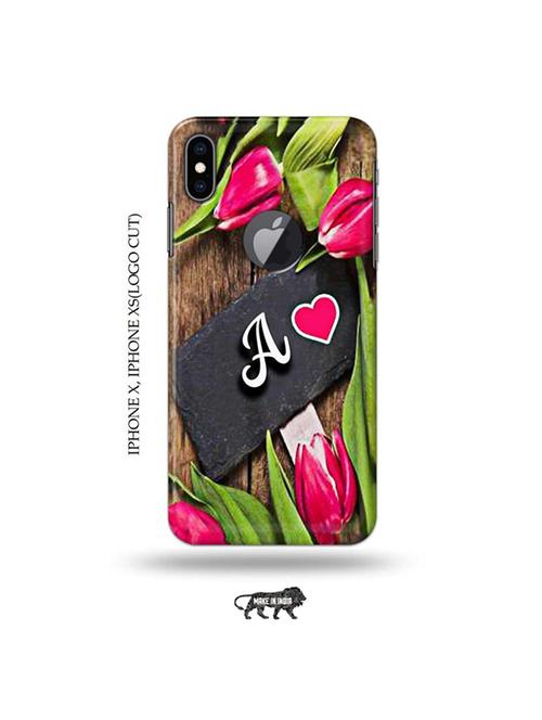 flower letter a back cover compatible with iphone x, iphone xs(logo cut) - 19055163 - Very Small Image - 1