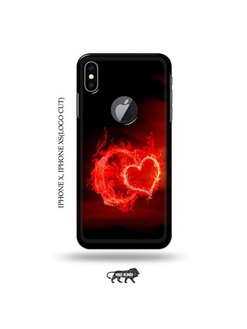 fire heart letter c back cover compatible with iphone x, iphone xs(logo cut) - 19055193 - Very Small Image - 1