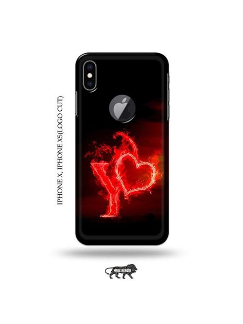 fire heart letter y back cover compatible with iphone x, iphone xs(logo cut) - 19055215 - Very Small Image - 1