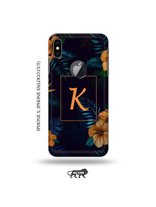 floral k back cover compatible with iphone x, iphone xs(logo cut) - 19055227 - Very Small Image - 1