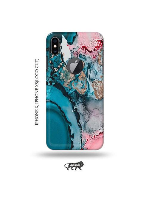 colour marble back cover compatible with iphone x, iphone xs(logo cut) - 19055289 - Very Small Image - 1
