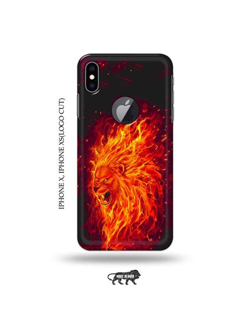 firry lion back cover compatible with iphone x, iphone xs(logo cut) - 19055329 - Very Small Image - 1